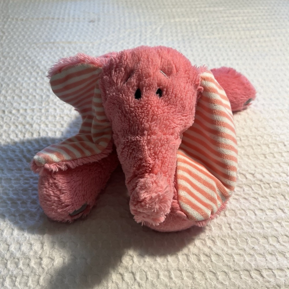 Nat & Jules Elephant Plush Pink Stripped ELEANOR stuffy Baby Newborn Infant Girl